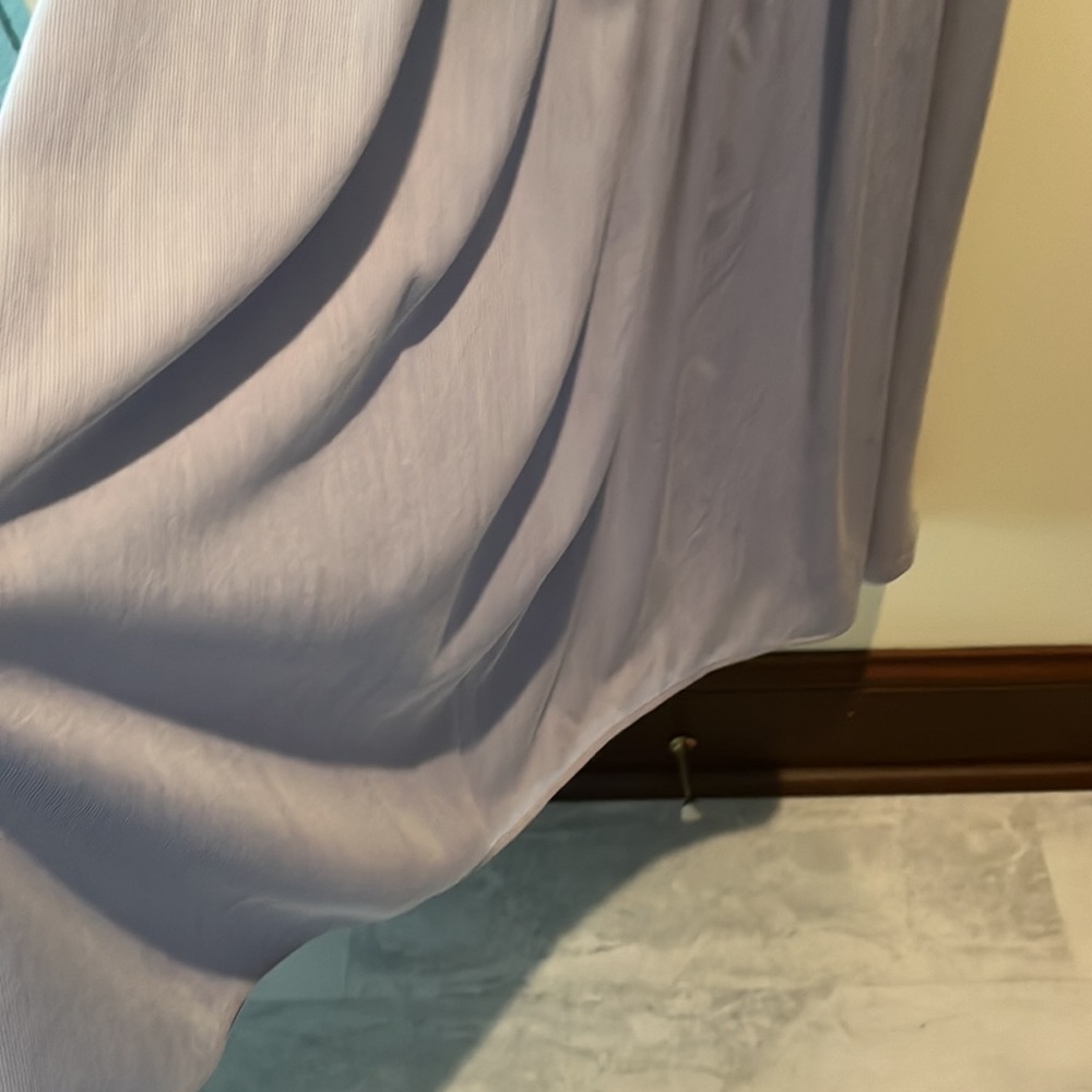 Piccalino Petites 🎉HP🎉Blue/white mini vertical  Striped Dress  Midi    Size 6P - Picture 4 of 13